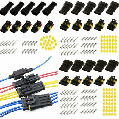 #ad 15X 234 Pin Way Sealed Waterproof Electrical Wire Connector Plug Car Auto CS $12.58