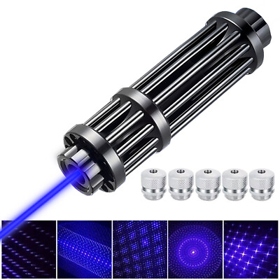 #ad 5W High Power Blue Burning Laser Pointer Adjustable Visible Beam Dot Light $34.77