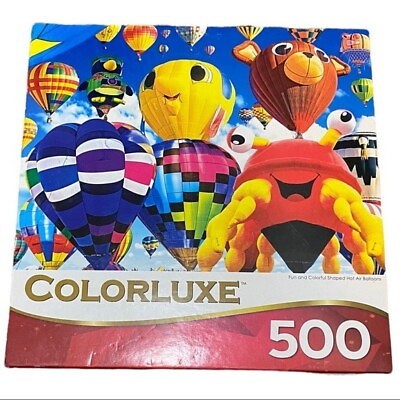 #ad Cra Z Art Colorluxe Fun and Colorful Shaped Hot Air Balloons 500 Piece Puzzle $8.84