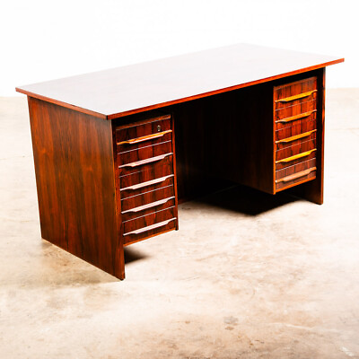 #ad Mid Century Danish Modern Desk Rosewood Office Denmark 10 Drawer Mcm Kristiansen $1698.98