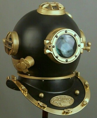 #ad Brass Antique Diving Divers Helmet Mark V US Navy Helmet Marine 18quot; Scuba Helmet $255.99
