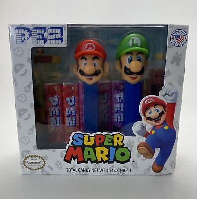 #ad Super Mario PEZ Dispenser Mario and Luigi Nintendo Gift Set Collectible $9.99