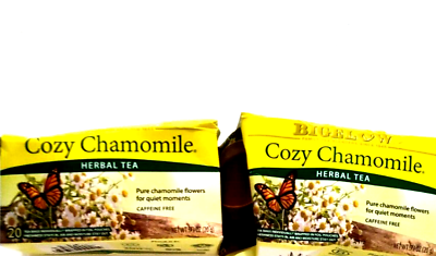 #ad 2 Box Bigelow Cozy Chamomile Herbal Tea 20 Pouches ea=40 bags Caffeine Free $12.67