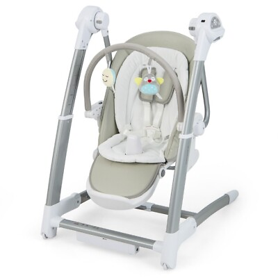 #ad Folding Chair Baby Swing amp; Adjustable Height 5 Recline Backrest Removable Tray $208.97