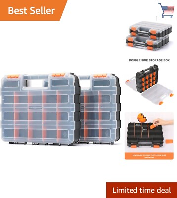 #ad Versatile Tools Organizer with Customizable Dividers 34 Compartment 2 Set $59.99