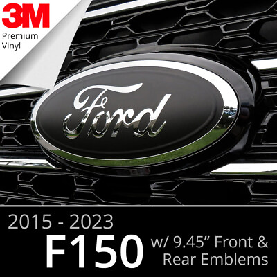 #ad #ad BocaDecals 2015 2023 Ford F150 Emblem Overlay Insert Decals MATTE BLACK Set of 2 $22.99