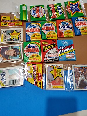 #ad Huge Lot of 75 Unopened Old Vintage Topps Baseball Cards in Wax Rack Packs $14.75