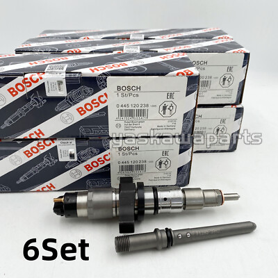 #ad Bosch 6X Diesel Fuel Injectors 0445120238 Dodge Ram 2500 3500 5.9L Cummins 04 09 $604.00