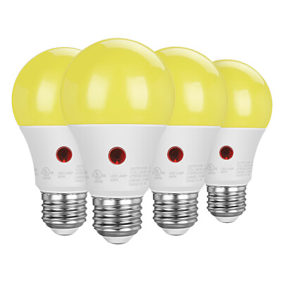 #ad DEWENWILS 4 Pack A19 Light Sensor LED Light Bulbs LED Security Bulbs for Porch $14.99