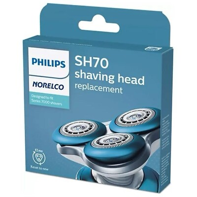 #ad Phillips Norelco Shaving Heads SH70 Replacement Shaver Series 7000 New in Box $18.99