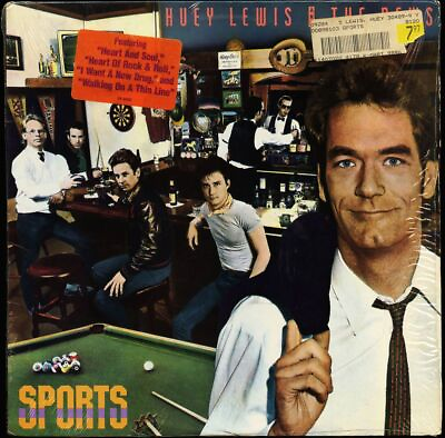 #ad VINYL LP Huey Lewis And The News Sports 1st PRE VG shrink hype sticker $18.80