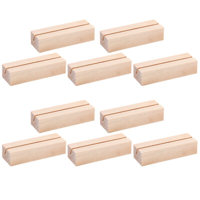 #ad 20pcs Wooden Table Card Holders Business Desk Display Stand Organizer Photocard $16.18