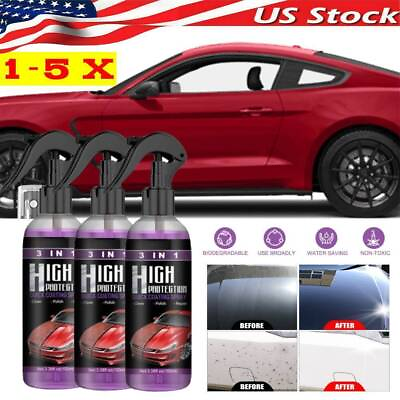 #ad 100ml 3 in1 High Protection Quick Car Coat Ceramic Coating Spray Hydrophobic $18.99