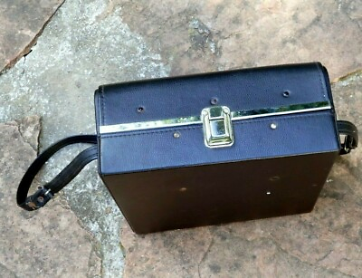 #ad Suitcase Genuine Leather Hard Case Camera antique messenger bag $33.98