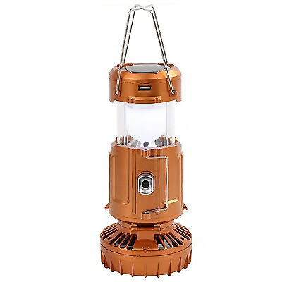 #ad Camping Lantern with Fan Flashlight Lantern Collapsible USB Rechargeable So... $34.77