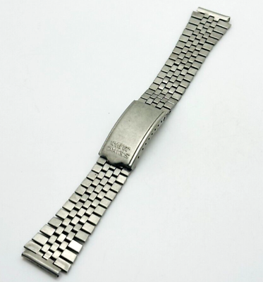#ad SEIKO JAPAN SILVER STAINLESS STEEL MEN 17 MM WRIST WATCH BRACELET FOR PARTS $34.99
