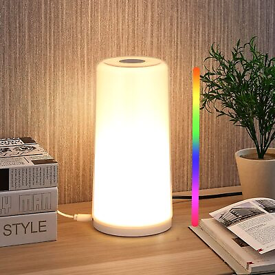 #ad Table Lamp Touch Sensor Bedside Lamp 3 Level Dimmable Warm White Lamp and ... $29.86