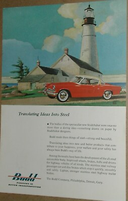 #ad 1954 BUDD Company advertisement STUDEBAKER Commander Starliner C $11.50