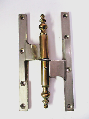 #ad 1850 Ornate Steel Brass Paumelle 7 7 8quot; Right Antique Door Steeple H Shape Hinge $149.90