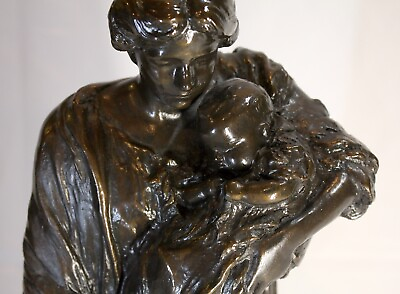 #ad Large 17” Vintage Bessie Potter Vonnoh “Motherhood” Bronze finish sculpture $360.00