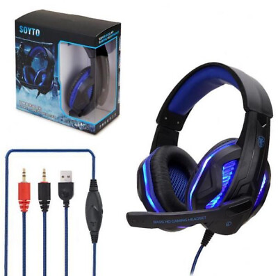 #ad Gaming Headset with Microphone BLUE $10.40
