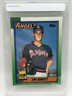 #ad 1990 Topps Baseball Card Jim Abbott #675 Mint FREE SHIPPING $1.25