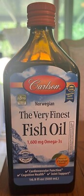 #ad Carlson Labs The Very Finest Fish Oil 1600mg Orange Flavor exp. 10 25 $36.99