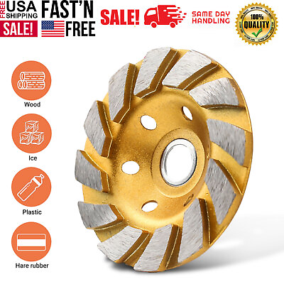 #ad New 4quot; inch Diamond Segment Grinding Wheel Disc Grinder Cup Concrete Stone Cut $6.29