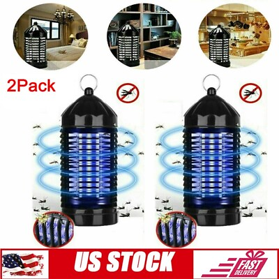 #ad 2Pack Electric UV Mosquito Killer Lamp Outdoor Indoor Fly Bug Insect Zapper Trap $14.99