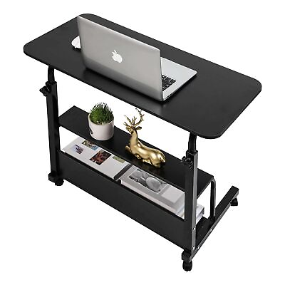 #ad Home Office Rolling Desk Small Spaces Sofa Bedroom Bedside Adjustable Table S... $72.18