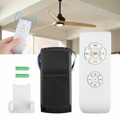 #ad New 110 240V Universal Ceiling Fan Lamp Speed Remote Control Kit Timing Wireless $18.53