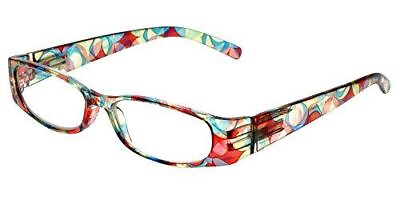 #ad Calabria 759 Designer Reading Glassesamp;Matching Case in Red Crystal Mosaic 1.75 $24.95