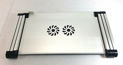 #ad USB 2 Fan Cooler Cooling Adjustable Pad for Laptop amp; DJ Sytsem Silver #6740 $33.41