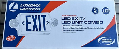 #ad Lithonia Lighting LHQM LED R M6 Quantum White LED Exit and Emergency Light Combo $44.99
