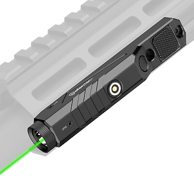 #ad DEFENTAC 1600 Lumens Tactical Flashlight amp; Green Laser Sight M LOK Rail Magnetic $59.99