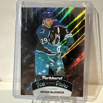 #ad Nathan MacKinnon 2021 22 UD Parkhurst Ice In The Veins IV 7 Colorado Avalanche $4.00