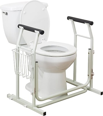 #ad Toilet Safety Stand Alone Rail Assist Safe Bathroom Handle Support Frame Medical $69.95