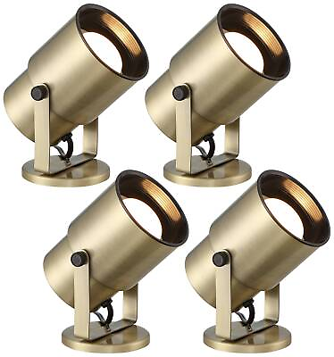 #ad Pro Track Gold Finish 8quot; High Adjustable Accent Uplight Set of 4 $99.99