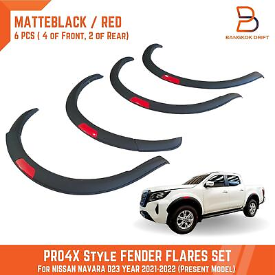#ad PRO 4X Style Matteblack Red Slim 3quot; Fender Flares for Nissan Navara D23 2021 23 $265.00