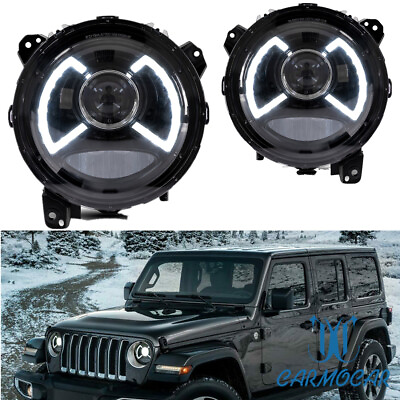 #ad For Jeep 2018 2019 Wrangler JK JL TL LJ CJ Lamps Full LED Projector Headlights $109.99