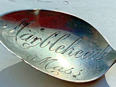 #ad antique Sterling Silver baby SPOON art nouveau vtg old deco craft Marblehead MA $149.99