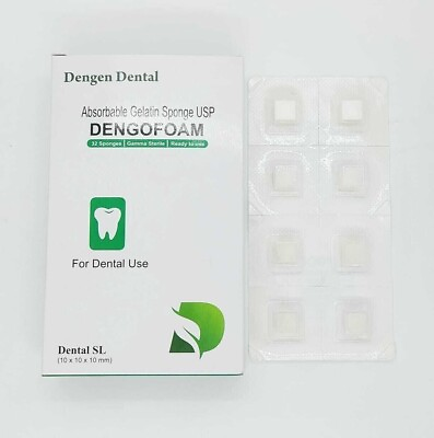 #ad 5 X Dengen Dental Sterile Gelatine Hemostatic Sponge Gelfoam Cubes 32pcs $39.99