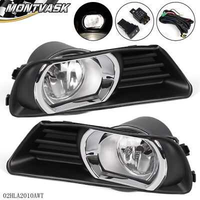 #ad Pair Clear Lens Fog Lights Fit 2007 2009 Toyota Camry Driving Lamps Switch Kit $24.99