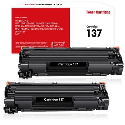 #ad 2PK CRG 137 Toner Cartridge for Canon 137 ImageClass MF242dw MF236n MF232w D570 $19.99