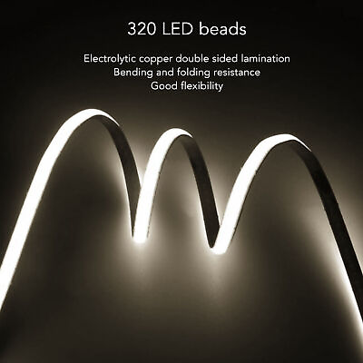 #ad COB LED Strip Light 320LEDs 110lm Adhesive Uniform Natrual Flexible Tape Light $19.88