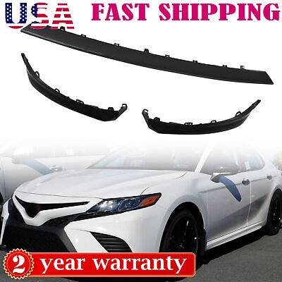 #ad For 2018 19 2020 Toyota Camry SE XSE 3Pcs Front Bumper Lower Grille Trim Molding $34.30