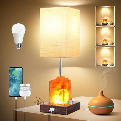 #ad Dott Arts Touch Table Lamps with USB Ports amp; AC Outlet Vintage 3 Way Dimmabl... $69.44
