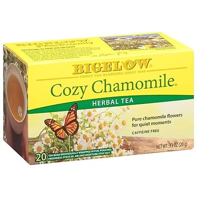 #ad Bigelow Tea Cozy Chamomile Herbal Tea Caffeine Free 20 Count Pack of 6 120 To... $31.61