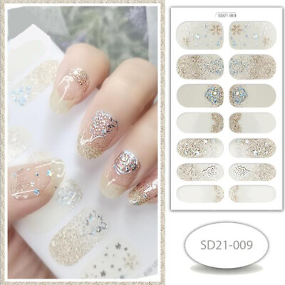 #ad 14 Styles Nail Art Wraps Full Size Stickers Decals Fashion Self Stick Decoration $0.99