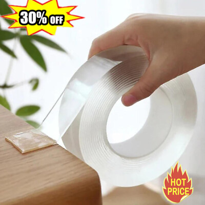 #ad Double Sided Tape Roll Super Strong Self Adhesive Mounting Sticky Tape $1.14